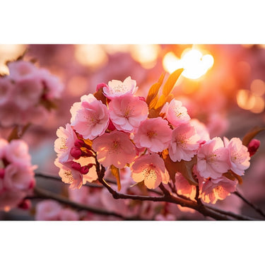 Cherry Blossom Sunset Canvas